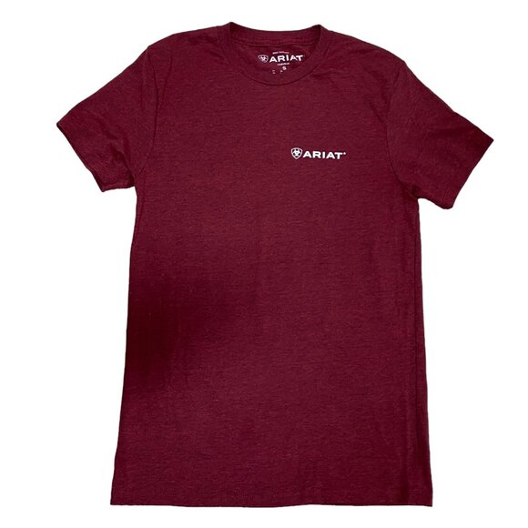 Ariat Freedom Circle Men's T-Shirt Sz S Red Aztec Southwestern Cowboy Graphic - Picture 7 of 7